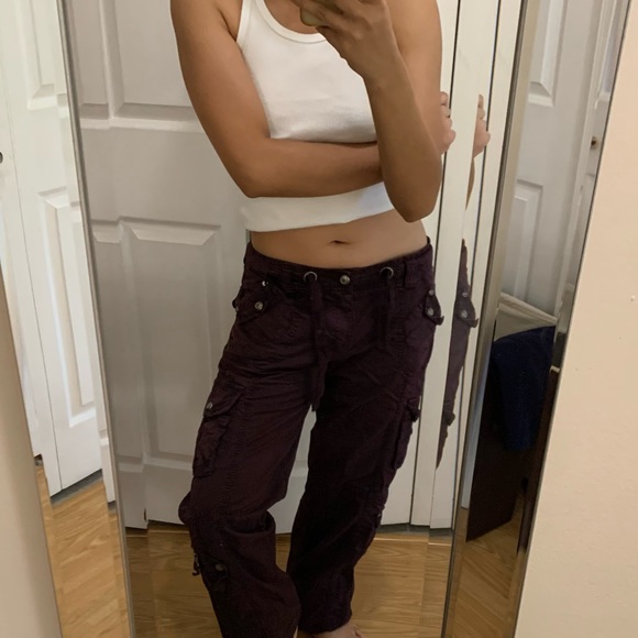 vintage low rise baggy cargo pants - Picture 4 of 4